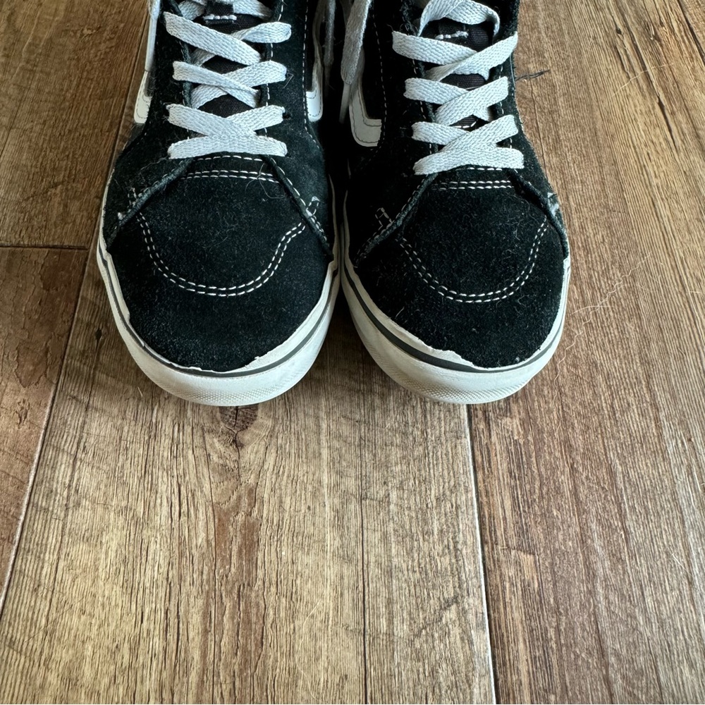 Vans SK8 hi black suede high top sneakers youth size 4 - Picture 7 of 12